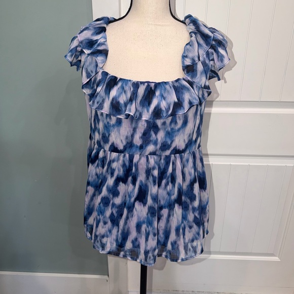 Banana Republic Flutter Tie Back empire waist top size XL - Picture 4 of 9